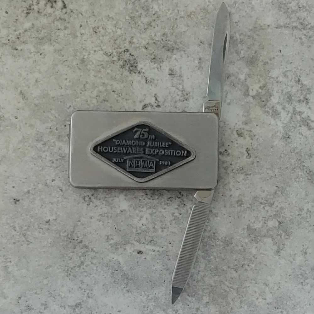 Vintage Money Clip With Knife and File